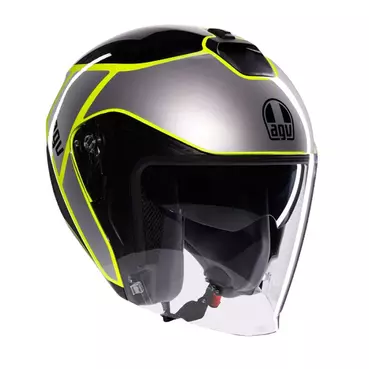 Agv Irides E2206 Davao Мотошлем Black Grey Yellow Желтый