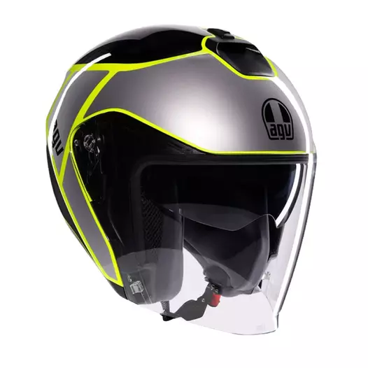 Agv Irides E2206 Davao Мотошлем Black Grey Yellow Желтый (размер: s)