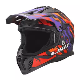 Ls2 Mx708 Fast 2 Grotesk Мотошлем Purple Orange Фиолетовый