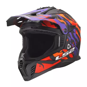 Ls2 Mx708 Fast 2 Grotesk Мотошлем Purple Orange Фиолетовый