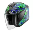 Shark Skwal Jet Pranz Mat Мотошлем Green Blue Зеленый (размер: xs)