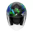 Shark Skwal Jet Pranz Mat Мотошлем Green Blue Зеленый