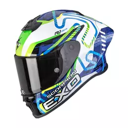 Scorpion Exo R1 Evo 2 Air Cornering Мотошлем Blue Green Зеленый (размер: xs)