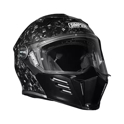 Simpson Darksome Carbon 2206 Modular Мотошлем Forged Черный