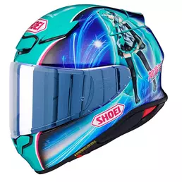 Shoei Nxr 2 Hatsune Miku Tc-4 Мотошлем Синий