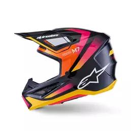 Alpinestars Sm7 Rise Мотошлем Black Yellow Pink Желтый