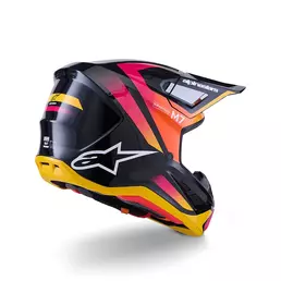 Alpinestars Sm7 Rise Мотошлем Black Yellow Pink Желтый