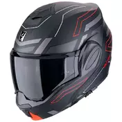 SCORPION EXO-Tech EVO Conquer Modularhelm matt black / red