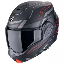 SCORPION EXO-Tech EVO Conquer Modularhelm matt black / red
