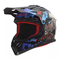 Ls2 Mx708 Fast 2 Zombie 2 Мотошлем Red Blue Синий