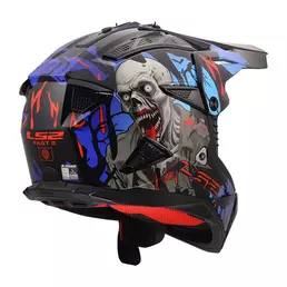Ls2 Mx708 Fast 2 Zombie 2 Мотошлем Red Blue Синий