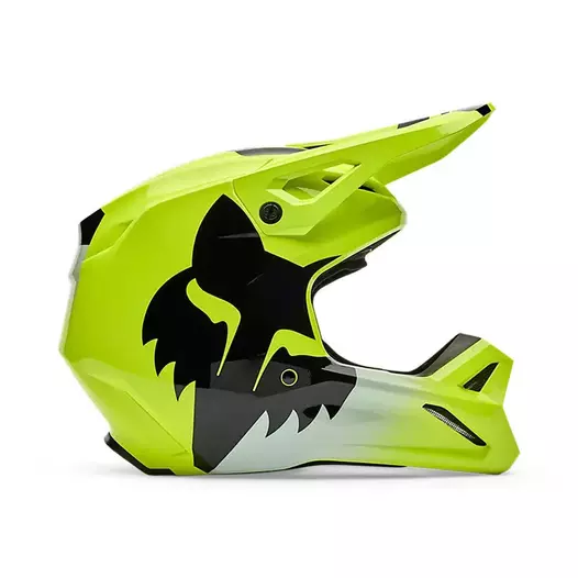 Fox V1 Shield Мотошлем Yellow Fluo Желтый