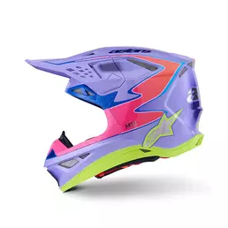 Alpinestars Supertech M10 2206 Jett Lawrence R01 Мотошлем Фиолетовый