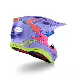 Alpinestars Supertech M10 2206 Jett Lawrence R01 Мотошлем Фиолетовый