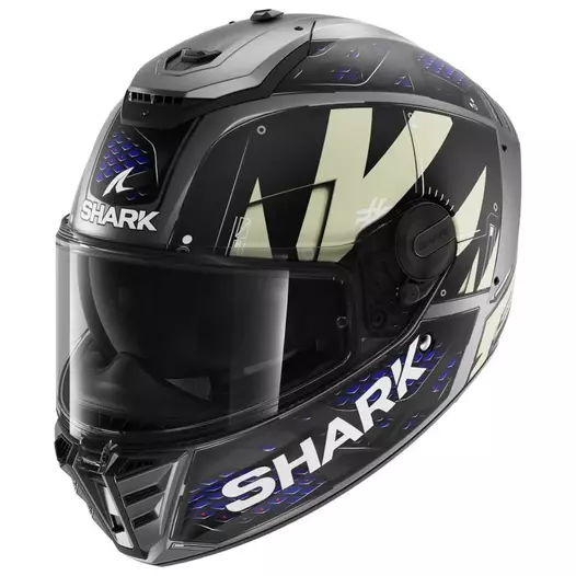 SHARK Spartan RS Stingrey integralhelm Matt Anthracite / Anthracite / Blue