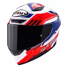 Suomy Track-1 Framework Мотошлем White Red Blue Красный
