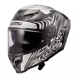 Ls2 Ff807 Dragon Carbon Enthum Мотошлем Grey Серый