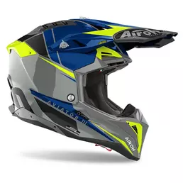 Airoh Aviator 3 Push Мотошлем Blue Синий