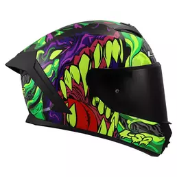 Ls2 Ff820 Rapid 3 Lycant Мотошлем Purple Green Зеленый