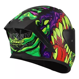 Ls2 Ff820 Rapid 3 Lycant Мотошлем Purple Green Зеленый