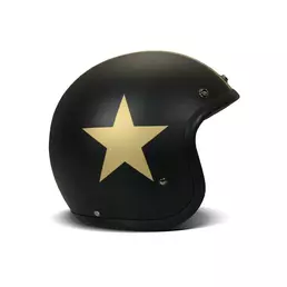 Dmd Jet Retro Мотошлем Star Gold Черный