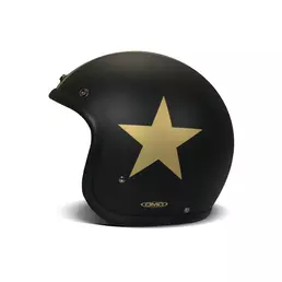 Dmd Jet Retro Мотошлем Star Gold Черный