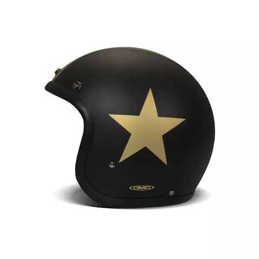 Dmd Jet Retro Мотошлем Star Gold Черный