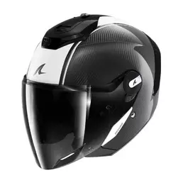 SHARK RS Jet Carbon Blank jethelm Glossy / Carbon / White / Black