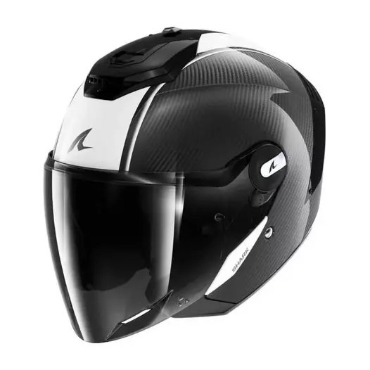 SHARK RS Jet Carbon Blank jethelm Glossy / Carbon / White / Black