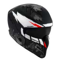 Suomy Armor Hi Volt Мотошлем Black Matt White Черный