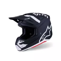 Alpinestars Sm7 2206 Dasher Мотошлем Black White Matt Черный
