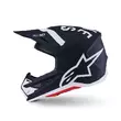 Alpinestars Sm7 2206 Dasher Мотошлем Black White Matt Черный