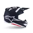 Alpinestars Sm7 2206 Dasher Мотошлем Black White Matt Черный