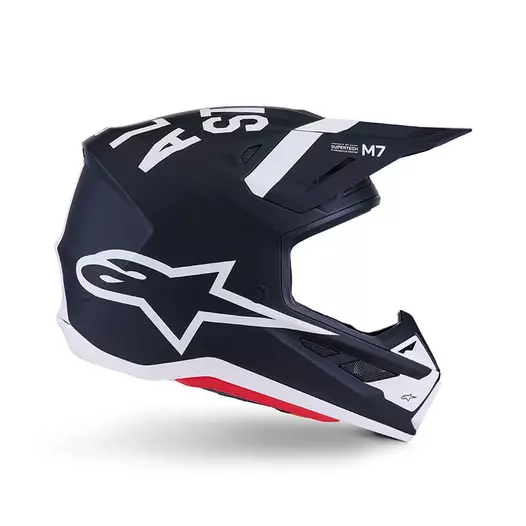 Alpinestars Sm7 2206 Dasher Мотошлем Black White Matt Черный