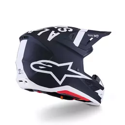 Alpinestars Sm7 2206 Dasher Мотошлем Black White Matt Черный