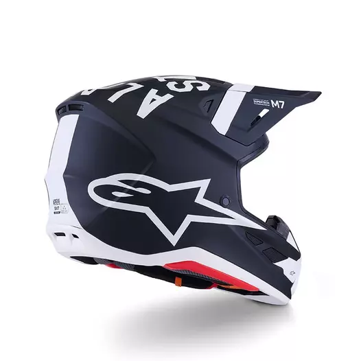 Alpinestars Sm7 2206 Dasher Мотошлем Black White Matt Черный