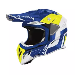 Airoh Aviator Ace 2 Shield Мотошлем Blue Yellow Синий