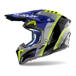 Airoh Aviator 3 Hima Мотошлем Blue Gloss Желтый