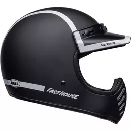 Bell Moto-3 Ece6 Fasthouse Old Road Мотошлем Black White Черный