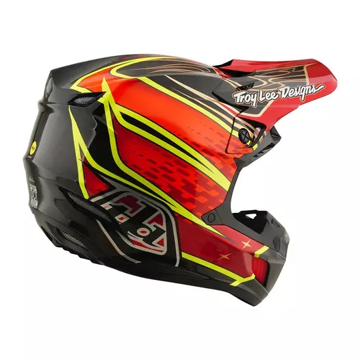 Troy Lee Designs Se5 Carbon Wings Мотошлем Red Красный