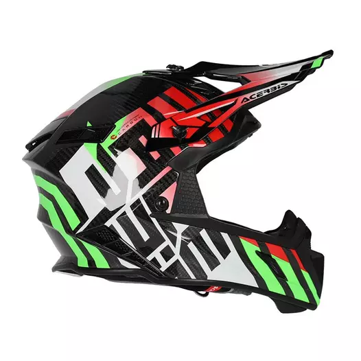 Acerbis Steel Carbon 2206 Мотошлем Green Red Оранжевый