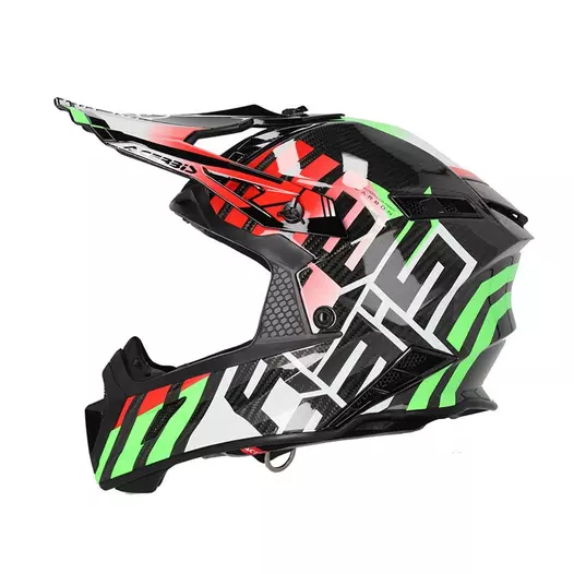 Acerbis Steel Carbon 2206 Мотошлем Green Red Оранжевый