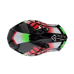 Acerbis Steel Carbon 2206 Мотошлем Green Red Оранжевый