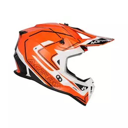 Acerbis Linear 2206 Мотошлем Orange White Оранжевый