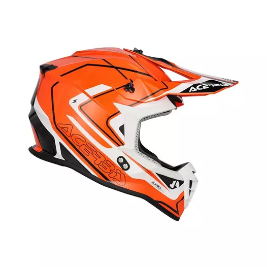 Acerbis Linear 2206 Мотошлем Orange White Оранжевый