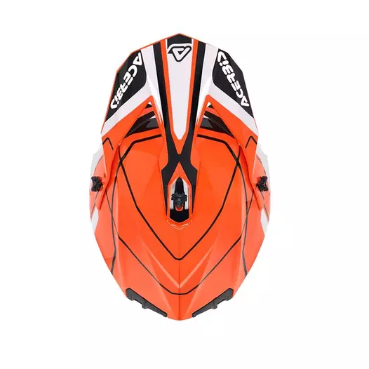 Acerbis Linear 2206 Мотошлем Orange White Оранжевый