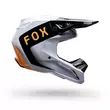 Fox V1 Noble Мотошлем Black White Белый