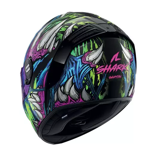 Shark Spartan Rs Shaytan Мотошлем Green Purple Фиолетовый