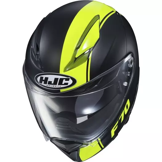 Hjc F70 Mago Мотошлем Black Yellow Желтый