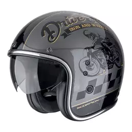 SCORPION Belfast EVO Drive Fast jethelm Silver / Black / Gold